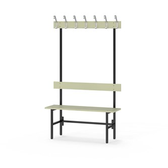 Novis Elite enkel omklädningsbänk 100 cm svart stativ