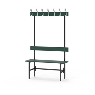 Novis Elite enkel omklädningsbänk 100 cm svart stativ
