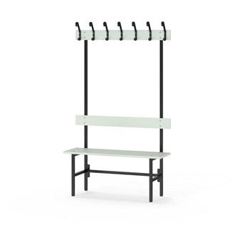 Novis Elite enkel omklädningsbänk 100 cm svart stativ