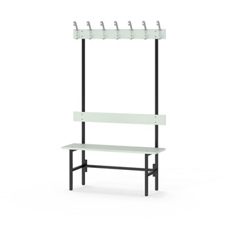 Novis Elite enkel omklädningsbänk 100 cm svart stativ