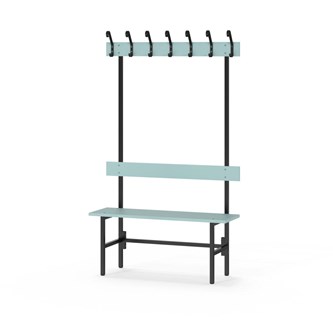 Novis Elite enkel omklädningsbänk 100 cm svart stativ