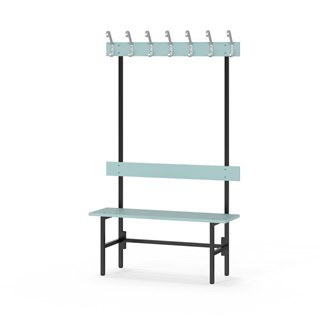 Novis Elite enkel omklädningsbänk 100 cm svart stativ