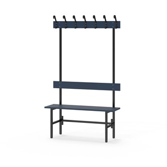 Novis Elite enkel omklädningsbänk 100 cm svart stativ