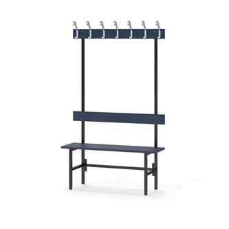 Novis Elite enkel omklädningsbänk 100 cm svart stativ