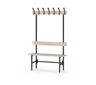 Novis Elite enkel omklädningsbänk 100 cm svart stativ