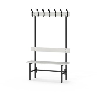 Novis Elite enkel omklädningsbänk 100 cm svart stativ