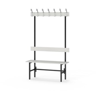 Novis Elite enkel omklädningsbänk 100 cm svart stativ