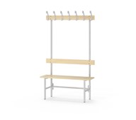 Novis Basic enkel omklädningsbänk 100 cm ljusgrå stativ