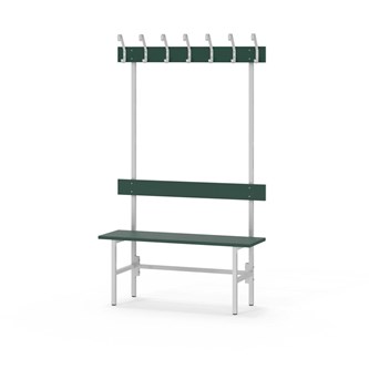 Novis Elite enkel omklädningsbänk 100 cm ljusgrå stativ