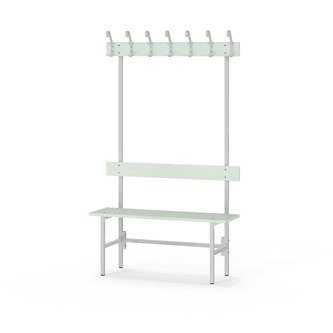 Novis Elite enkel omklädningsbänk 100 cm ljusgrå stativ