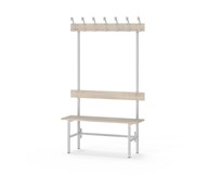 Novis Elite enkel omklädningsbänk 100 cm ljusgrå stativ