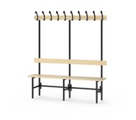 Novis Basic enkel omklädningsbänk 150 cm svart stativ