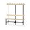 Novis Basic enkel omklädningsbänk 150 cm svart stativ
