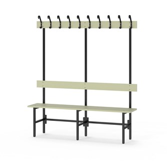 Novis Elite enkel omklädningsbänk 150 cm svart stativ
