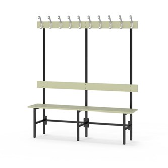 Novis Elite enkel omklädningsbänk 150 cm svart stativ