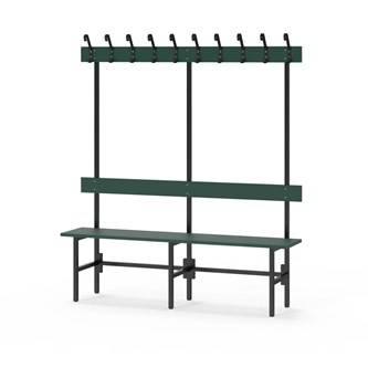 Novis Elite enkel omklädningsbänk 150 cm svart stativ