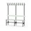 Novis Elite enkel omklädningsbänk 150 cm svart stativ