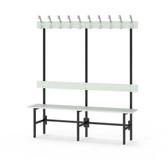 Novis Elite enkel omklädningsbänk 150 cm svart stativ