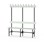 Novis Elite enkel omklädningsbänk 150 cm svart stativ