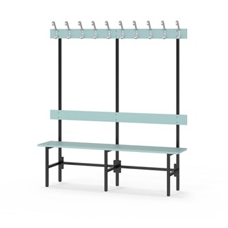 Novis Elite enkel omklädningsbänk 150 cm svart stativ