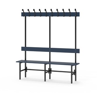 Novis Elite enkel omklädningsbänk 150 cm svart stativ