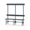 Novis Elite enkel omklädningsbänk 150 cm svart stativ