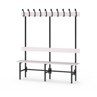 Novis Elite enkel omklädningsbänk 150 cm svart stativ
