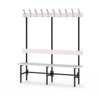 Novis Elite enkel omklädningsbänk 150 cm svart stativ