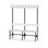 Novis Elite enkel omklädningsbänk 150 cm svart stativ