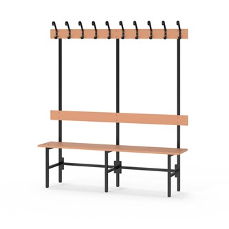 Novis Elite enkel omklädningsbänk 150 cm svart stativ
