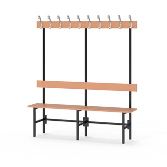 Novis Elite enkel omklädningsbänk 150 cm svart stativ