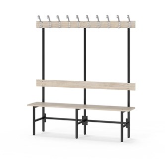 Novis Elite enkel omklädningsbänk 150 cm svart stativ