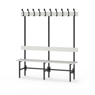 Novis Elite enkel omklädningsbänk 150 cm svart stativ