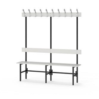Novis Elite enkel omklädningsbänk 150 cm svart stativ