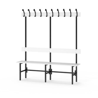 Novis Elite enkel omklädningsbänk 150 cm svart stativ