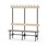 Novis Compact enkel omklädningsbänk 150 cm svart stativ