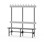 Novis Compact enkel omklädningsbänk 150 cm svart stativ