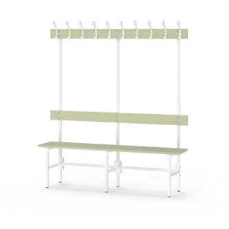 Novis Elite enkel omklädningsbänk 150 cm vitt stativ