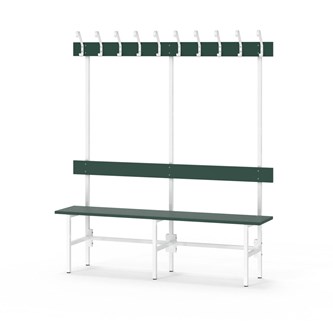 Novis Elite enkel omklädningsbänk 150 cm vitt stativ