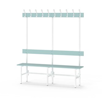 Novis Elite enkel omklädningsbänk 150 cm vitt stativ