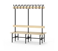 Novis Basic dubbel omklädningsbänk 150 cm svart stativ