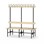 Novis Basic dubbel omklädningsbänk 150 cm svart stativ