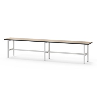 Novis Compact sittbänk 200 cm ljusgrå stativ