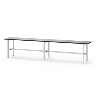 Novis Compact sittbänk 200 cm ljusgrå stativ