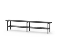 Novis Compact sittbänk med skohylla 200 cm svart stativ