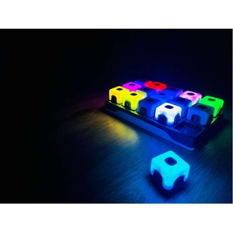 Lysande kopplade kuber, 15-pack