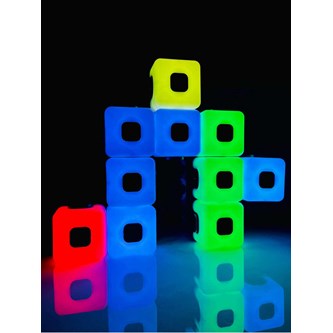 Lysande kopplade kuber, 15-pack