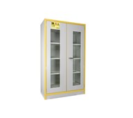 Kemikalieskåp F30 glasdörrar, brandklassat B111,5xD55xH198