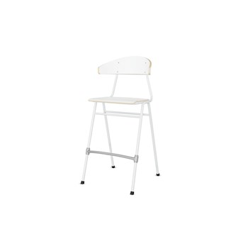 Stol Embrace BX 4-ben sh 65 cm stor sits vitt stativ