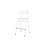 Stol Embrace BX 4-ben sh 65 cm stor sits vitt stativ
